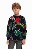 Dinosaurus sweatshirt - BLACK - M - thumbnail