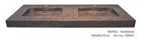 BWH Design Napoli hardsteen wastafel zwart 160 cm