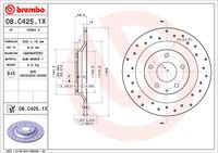 BREMBO XTRA LINE BREMBO, Remschijftype: Geperforeerd, u.a. für Mazda - thumbnail