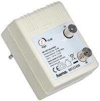Hama Antenneversterker voor kabels tv/DVB-T/radio (regelbaar, coax-bus/coaxstekker, signaalversterking tot 20 dB) wit
