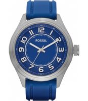 Horlogeband Fossil BQ1043 Silicoon Blauw 22mm