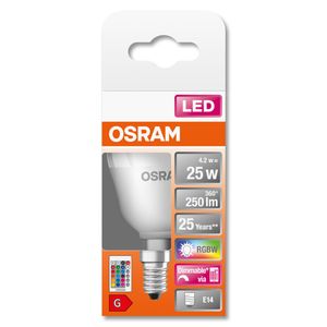 OSRAM 4058075430839 LED-lamp Energielabel G (A - G) E14 Peer 4.2 W = 25 W Warmwit (Ø x l) 40.4 mm x 91 mm 1 stuk(s)