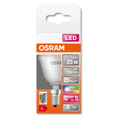 OSRAM 4058075430839 LED-lamp Energielabel G (A - G) E14 Peer 4.2 W = 25 W Warmwit (Ø x l) 40.4 mm x 91 mm 1 stuk(s)