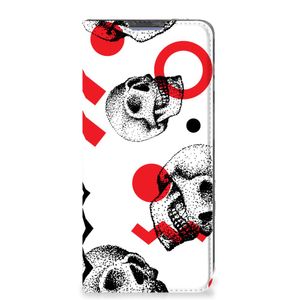 Mobiel BookCase Poco X4 Pro 5G Skull Red