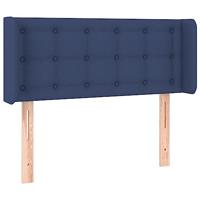 vidaXL Hoofdbord met randen 103x16x78/88 cm stof blauw