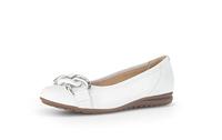 Gabor Klassieke ballerina's voor dames, platte schoenen, medium extra breedte (G), Wit 50, 35 EU