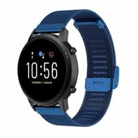 By Qubix - Compatible met Garmin Venu 3s / Vivoactive 4s / Venu 2s / Vivomove 3s / Forerunner 255s - Milanese bandje met klemsluiting - Donkerblauw - Compatible Garmin bandje
