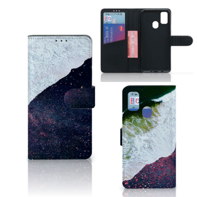 Samsung Galaxy M21 | M30s Book Case Sea in Space Samsung Galaxy M21 | M30s Book Case Sea in Space