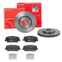 Remmenset, remschijf BREMBO, Remschijftype: Geperforeerd / Geventileerd, Inbouwplaats: Vooras, u.a. für Hyundai, KIA - thumbnail