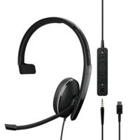 EPOS Sennheiser Adapt 135T USB-C II (1000904) - Bedrade Monaurale Headset - 3,5mm Jack en USB-C Connectiviteit, Gecertificeerd voor MS Teams, Geoptimaliseerd voor UC, Comfortabele Oproepbesturing