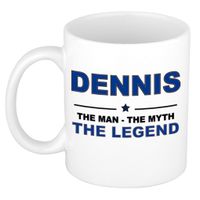 Dennis The man, The myth the legend cadeau koffie mok / thee beker 300 ml - thumbnail