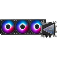 MSI MAG CORELIQUID I360 Watercooling AIO - Grote koperen koelplaat, ARGB op blokkop en LDB-ventilatoren, waterblok met dubbele kamer, split-flow-radiator, compatibel met Intel en AMD