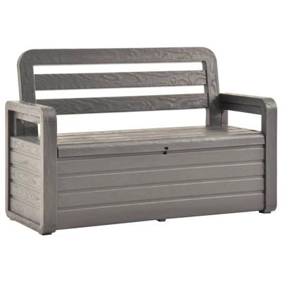 vidaXL Tuinopbergbank 132,5 cm kunststof antraciet