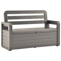 vidaXL Tuinopbergbank 132,5 cm kunststof antraciet