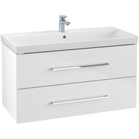 Villeroy & Boch Avento wastafelonderkast 967x520x447 met 2x lade crystal white A89200B4