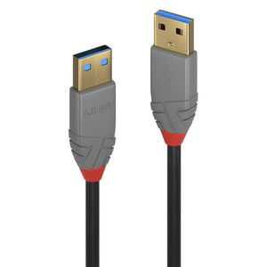 Lindy 36753 USB-kabel 3 m USB 3.2 Gen 1 (3.1 Gen 1) USB A Zwart, Grijs