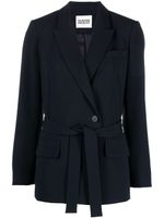 Claudie Pierlot blazer croisé à taille ceinturée - Bleu