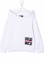 DSQUARED2 KIDS hoodie à logo imprimé - Blanc