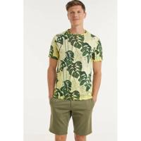 Twinlife T-shirt met bladprint groen