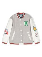 Kenzo Kids veste bomber à logo brodé - Gris