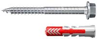 fischer DUOPOWER 10 x 50 S met ETA, universele pluggen met veiligheidsschroef, 2-componentenpluggen, kunststof pluggen voor bevestiging in beton, baksteen, gipsplaat enz., 50 pluggen + 50 schroeven