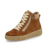 Remonte High-Top sneakers voor dames, D1T70, lage schoenen, losse inlegzool, bruin 22, 42 EU