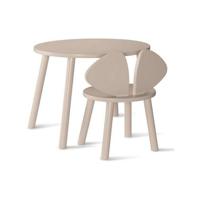 Nofred Mouse kinderstoel + kindertafel set beige