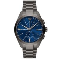 Emporio Armani AR11481 Horloge Claudio Chrono staal donkergrijs-blauw 43 mm
