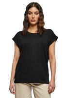 Urban Classics dames T-Shirt Ladies Extended Shoulder Tee, Zwart, XL