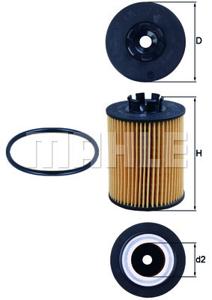 Oliefilter MAHLE, Diameter (mm)62,2mm, u.a. für Opel, Vauxhall, Suzuki