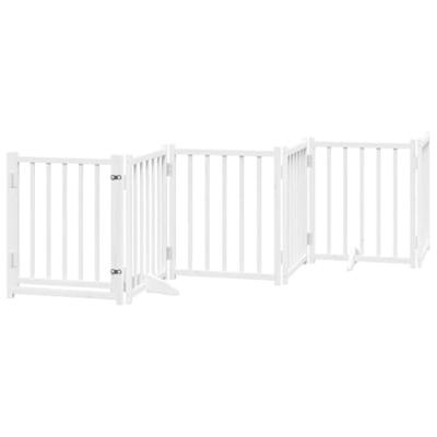 vidaXL Hondenhek inklapbaar 6 panelen 300 cm massief vurenhout wit, hondenhekje, veiligheidshekje, honden hek, veiligheidshek, babyhekje