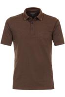 Casa Moda Casual Casual Fit Polo shirt Korte mouw beige