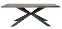 Eettafel Arno Smoked 100x200 cm Fixed - Giga Living