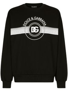 Dolce & Gabbana sweat en coton à logo imprimé - Noir