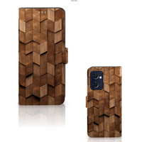 Book Style Case voor OPPO Find X5 Lite | Reno 7 5G Wooden Cubes - thumbnail