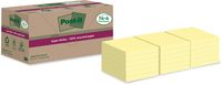 Post-it Super Sticky Notes Recycled, 70 vel, ft 76 x 76 mm, geel, 14 + 4 GRATIS - thumbnail