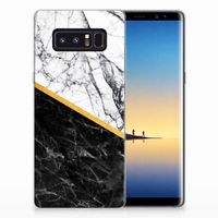 Samsung Galaxy Note 8 TPU Siliconen Hoesje Marmer Wit Zwart - Origineel Cadeau Man