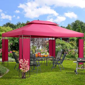 Paviljoen Elda Bordeaux-rood XXL 3x4 meter