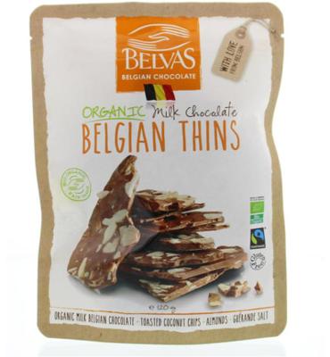 Belvas Belvas Thins Melk Kokos Amande (120g) Belvas Belvas Thins Melk Kokos Amande (120g)