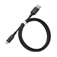 OtterBox Versterkte USB-A naar USB-C Cable, Oplaadkabel voor Smartphone en Tablet, Ultra-robuust, Bend en Flex getest, 1m, Zwart