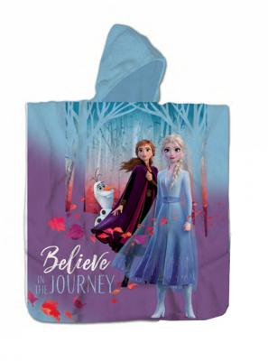 Disney poncho junior 55 x 110 cm polyester blauw/paars