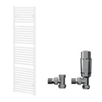 Plieger Palermo designradiator horizontaal 1702x500mm 799 watt wit inclusief universele aansluitset haaks chroom sw3956/7252243 - thumbnail