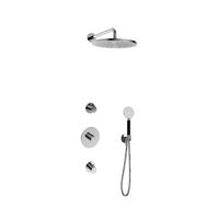 Hotbath Cobber IBS20 Regendoucheset inbouw - 35cm wandarm - 30cm ronde hoofddouche - 3 standen handdouche - chroom IBS20CR15