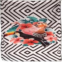 Gerimport Strandlaken 150 X 150 Cm Polyester Wit/zwart