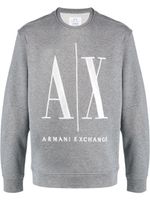 Armani Exchange sweat à logo brodé - Gris - thumbnail