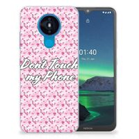 Nokia 1.4 Silicone-hoesje Flowers Pink DTMP