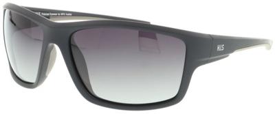 H.I.S zonnebril ​​​​gepolariseerd rechthoekig cat. 3. zwart/grijs