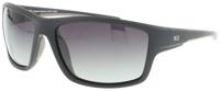 H.I.S zonnebril ​​​​gepolariseerd rechthoekig cat. 3. zwart/grijs