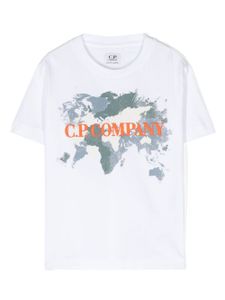 C.P. Company Kids t-shirt en coton à logo brodé - Blanc