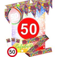 Sarah 50 jaar leeftijd themafeest pakket M versiering/decoratie - thumbnail